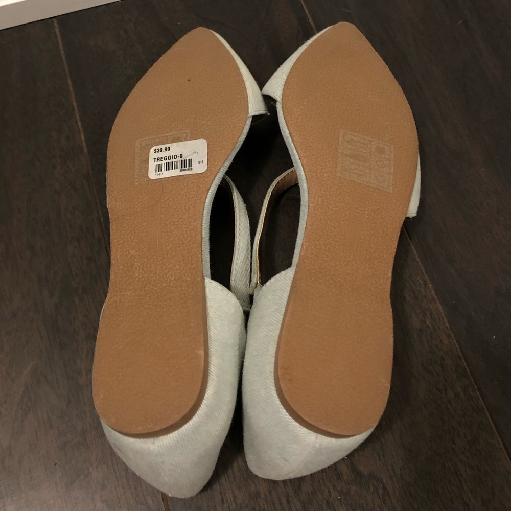 Powder Blue Denim Flats- Call It Spring - Picture 2 of 4